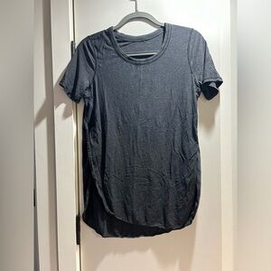 Lululemon Grey Short Sleeve Side Slit Tee